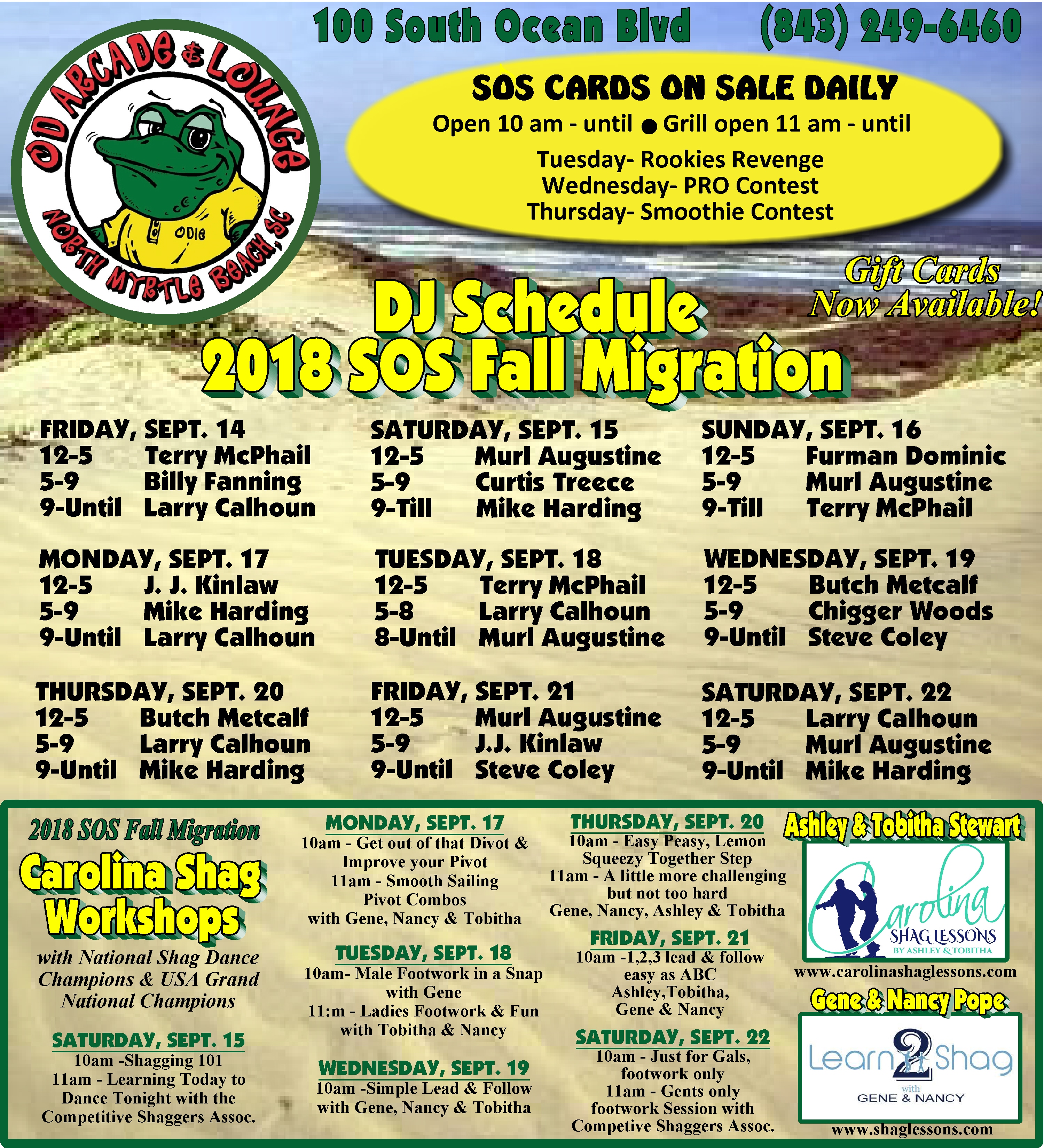 sos lounges and dj schedules